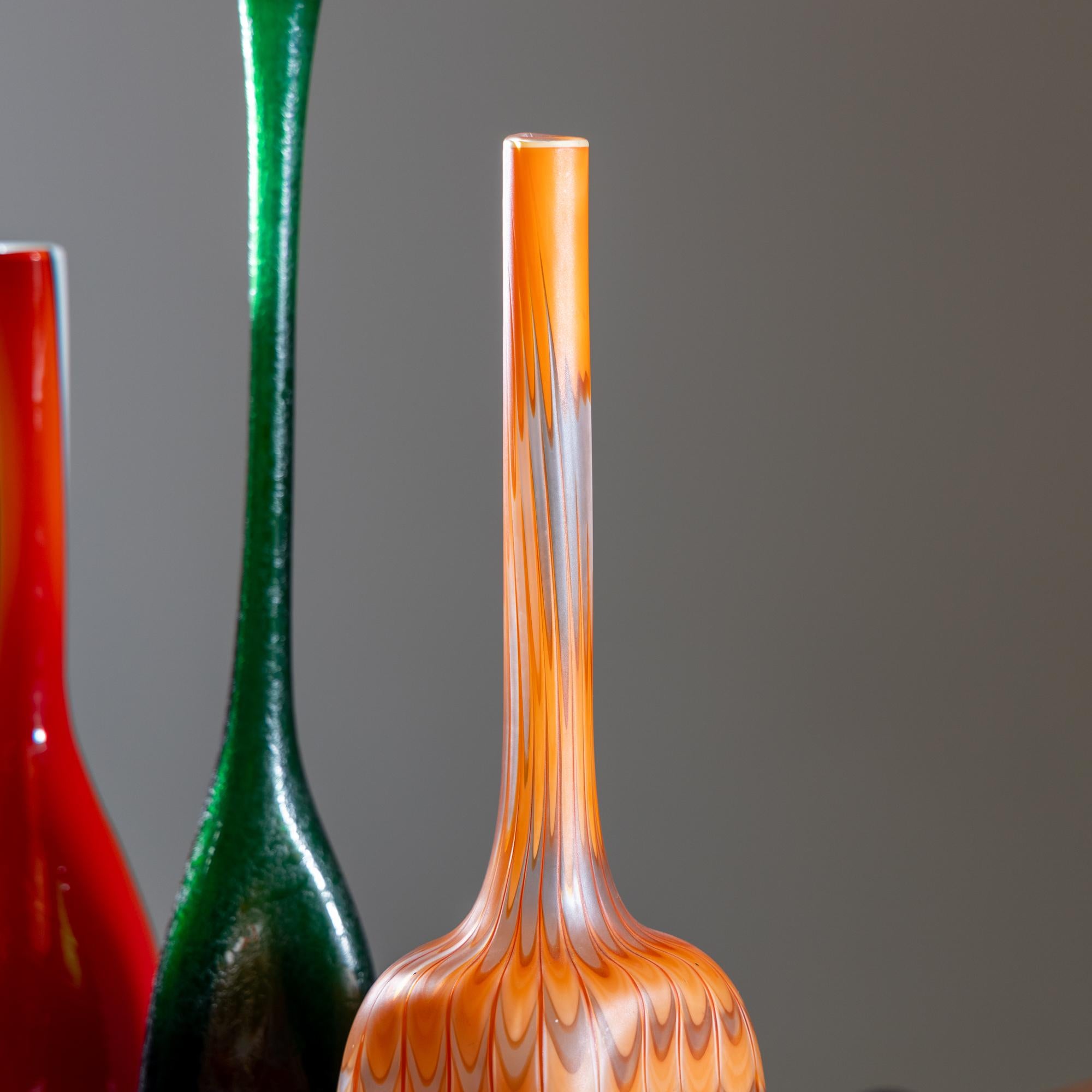Italian Glass Vases, Murano and Seguso, Mid-20th Century In Good Condition In Greding, DE