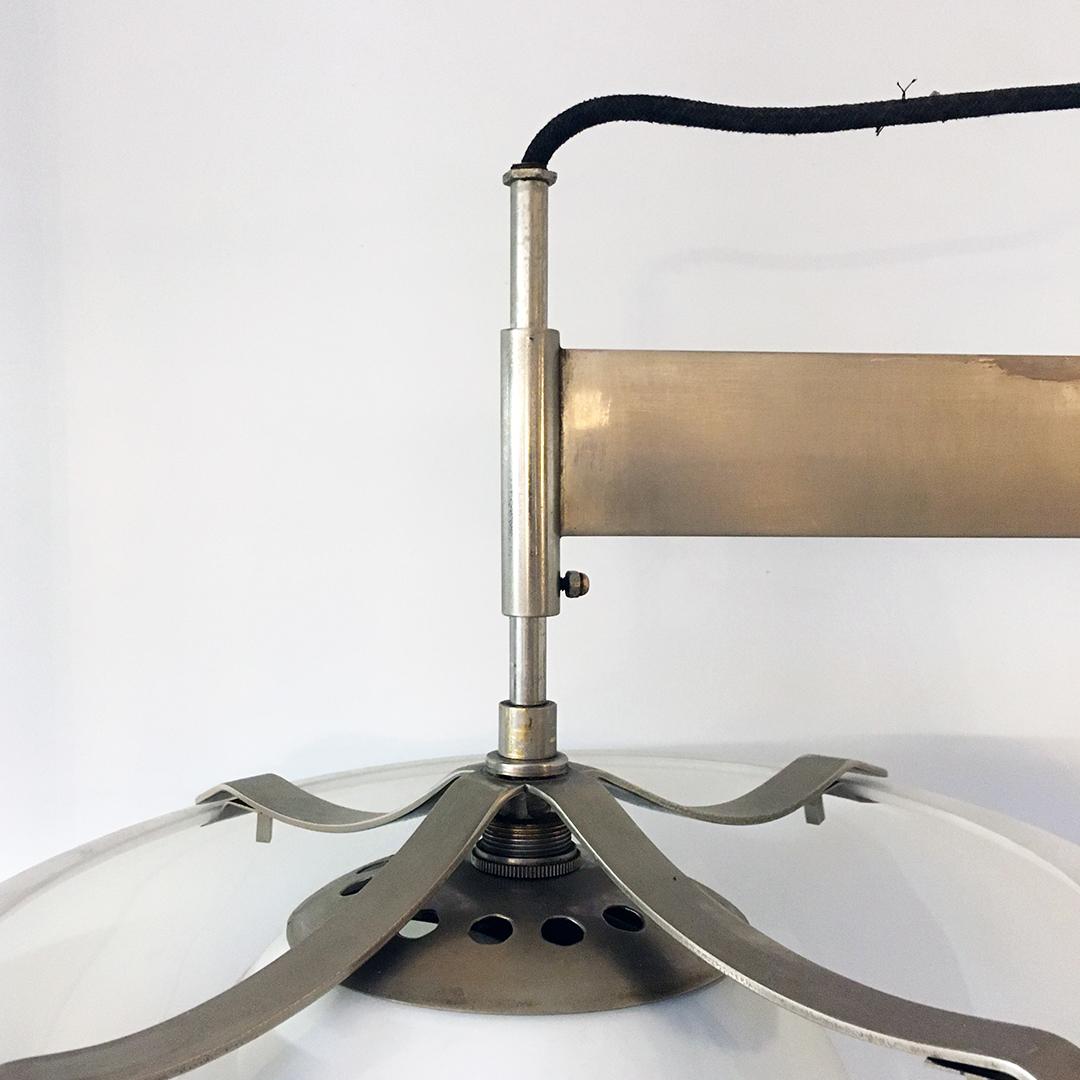 Italian Glass Wall Lamp with Arm Clinio by Vico Magistretti for Artemide, 1967 In Good Condition In MIlano, IT