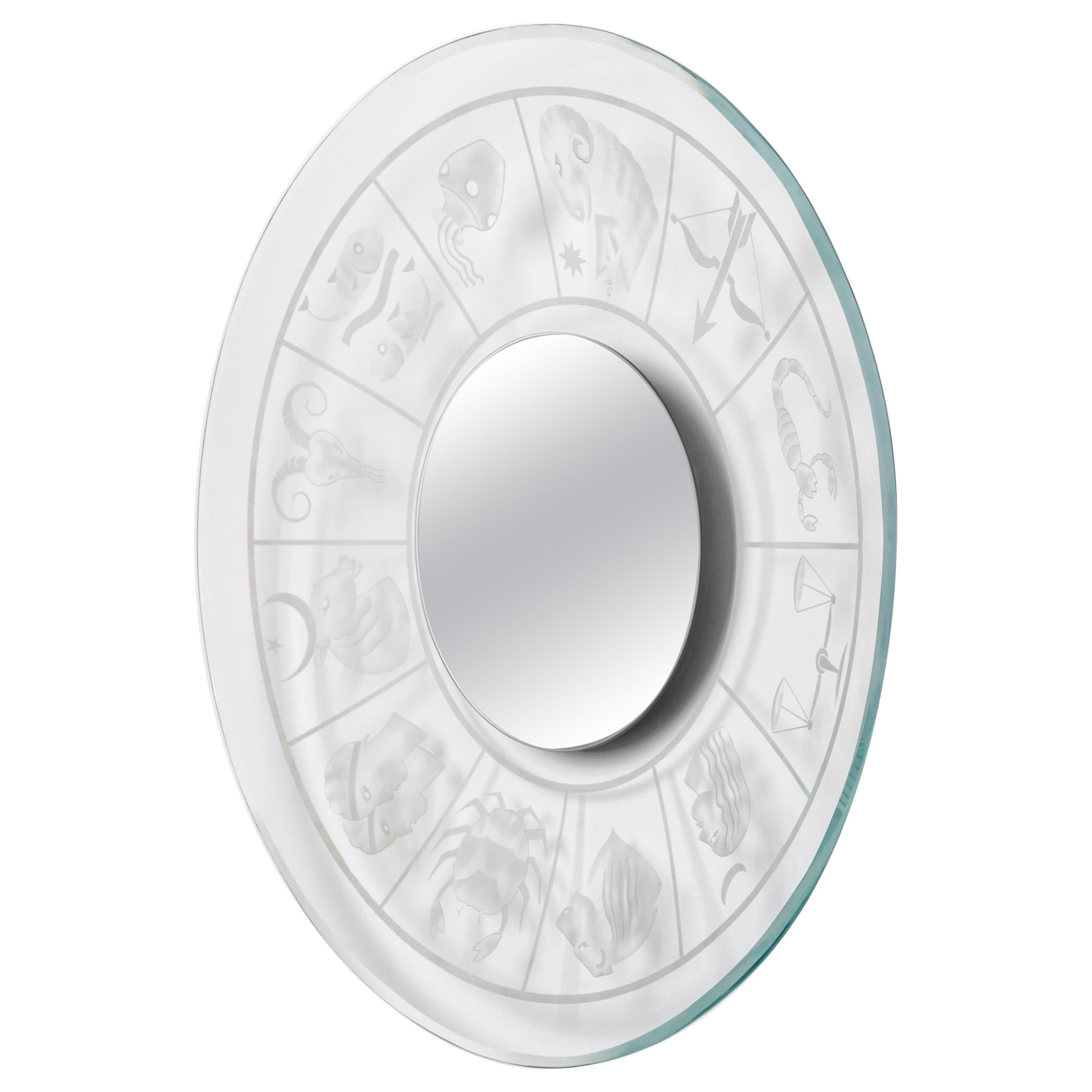 Italian Glass Zodiac Mirror