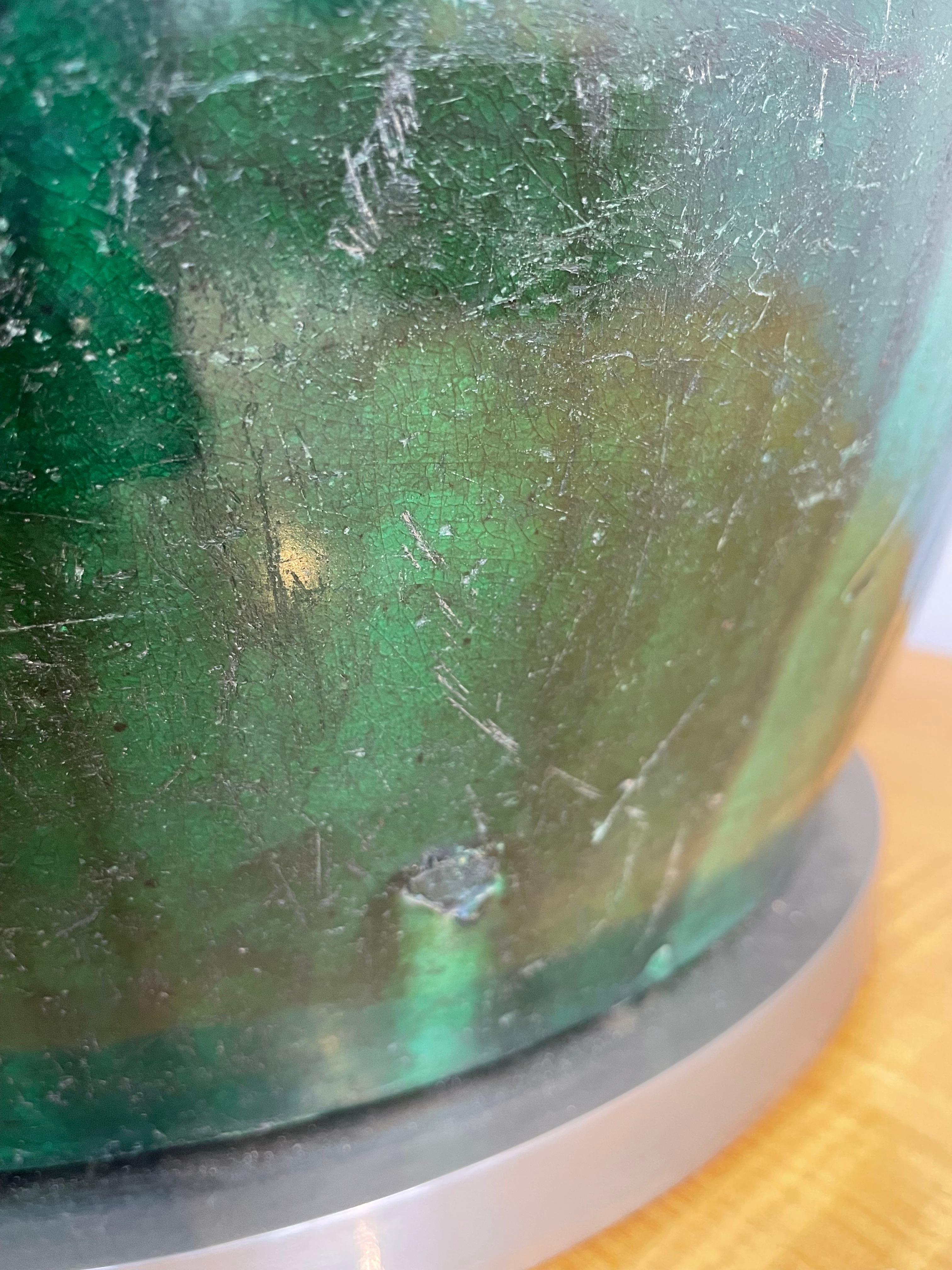 Italian Glazed Amphora Table Lamp For Sale 5