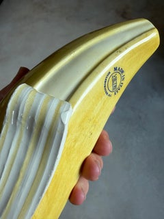 Italian Glazed Ceramic Banana Sculpture (After Warhol) (After Maurizio Cattelan)