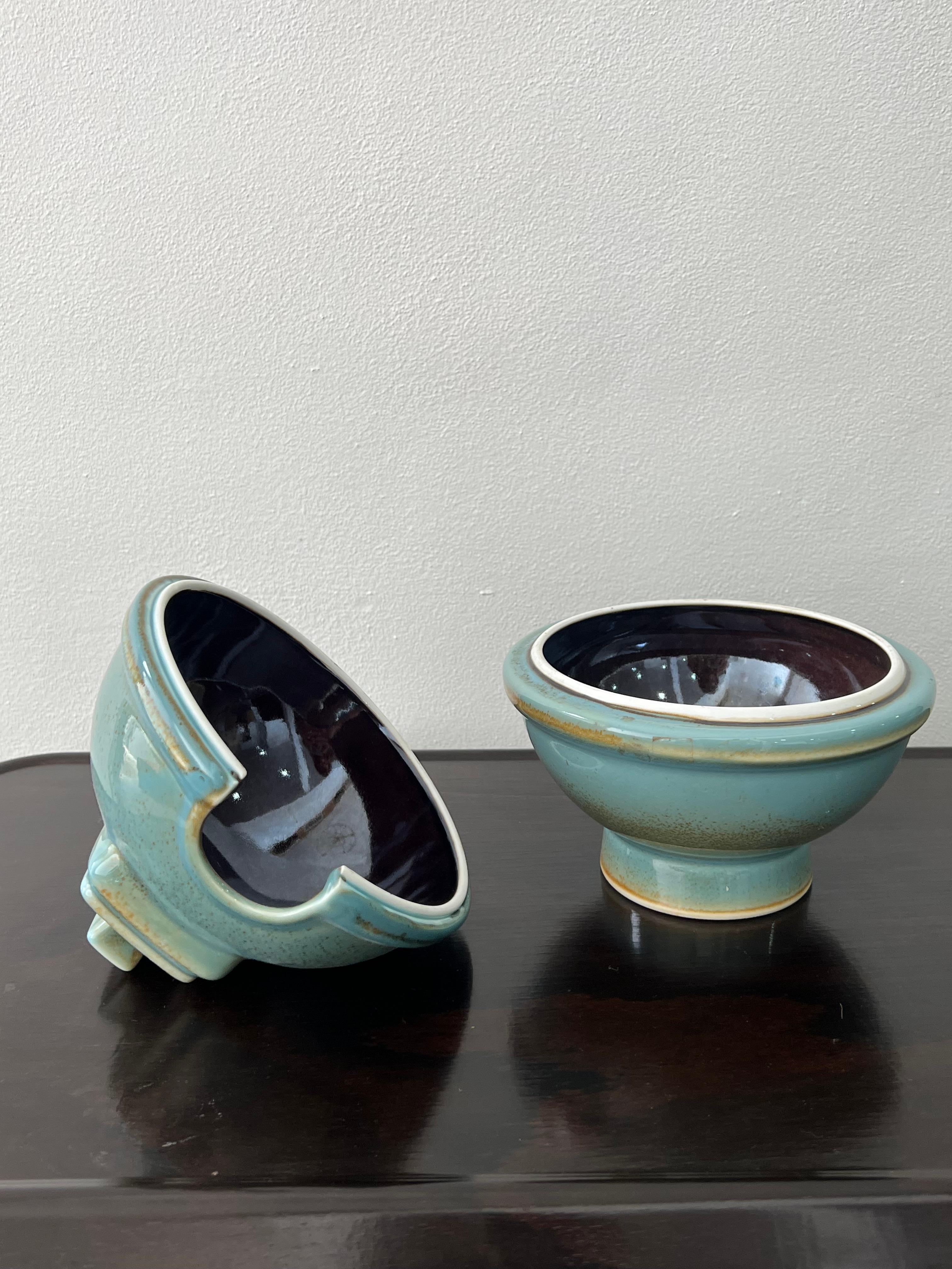 Italienische glasierte Keramik von Capodimonte, multifunktionale Vase, 1960er Jahre (Glasiert) im Angebot