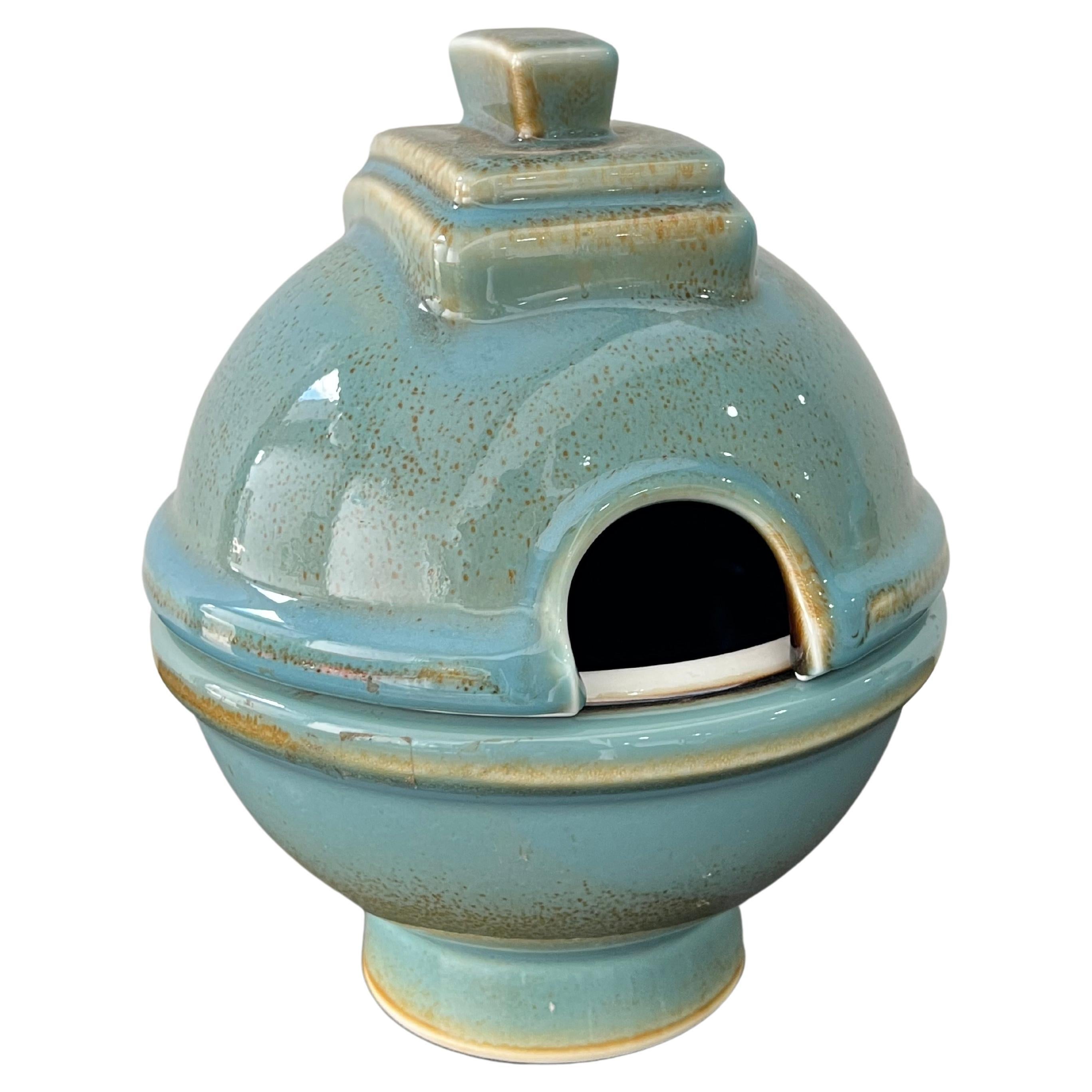 Italian Glazed Ceramic by Capodimonte Multifunctional Vase 1960s For Sale