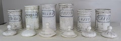 Italian Glazed Ceramic Lidded Canisters, Set of 6