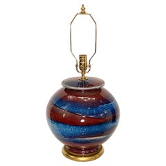 Italian Glazed Ceramic Table Lamp