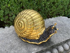 Italian Glazed Gilt Porcelain Snail