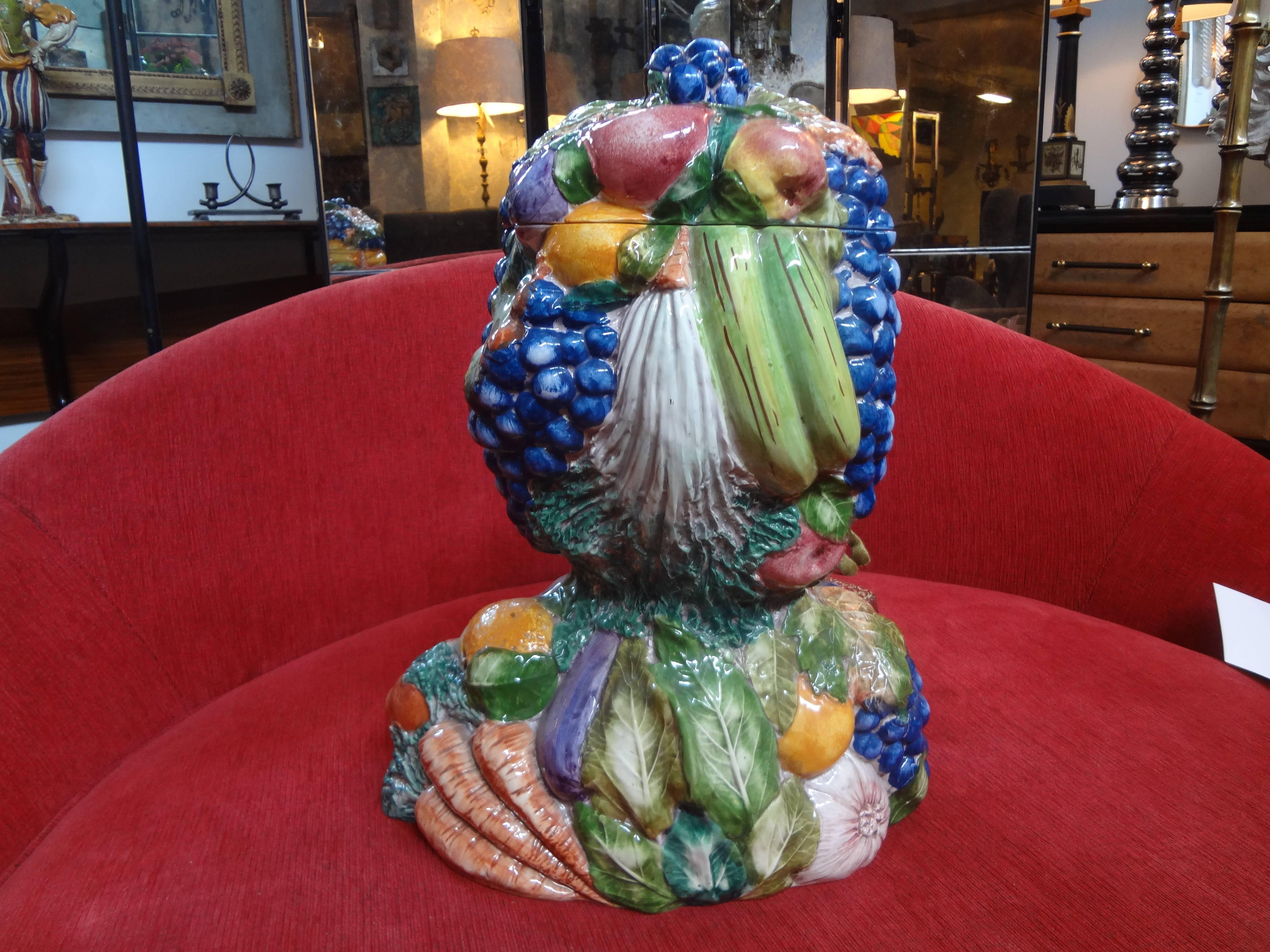Italian Glazed Pottery Vessel after Giuseppe Arcimboldo 2
