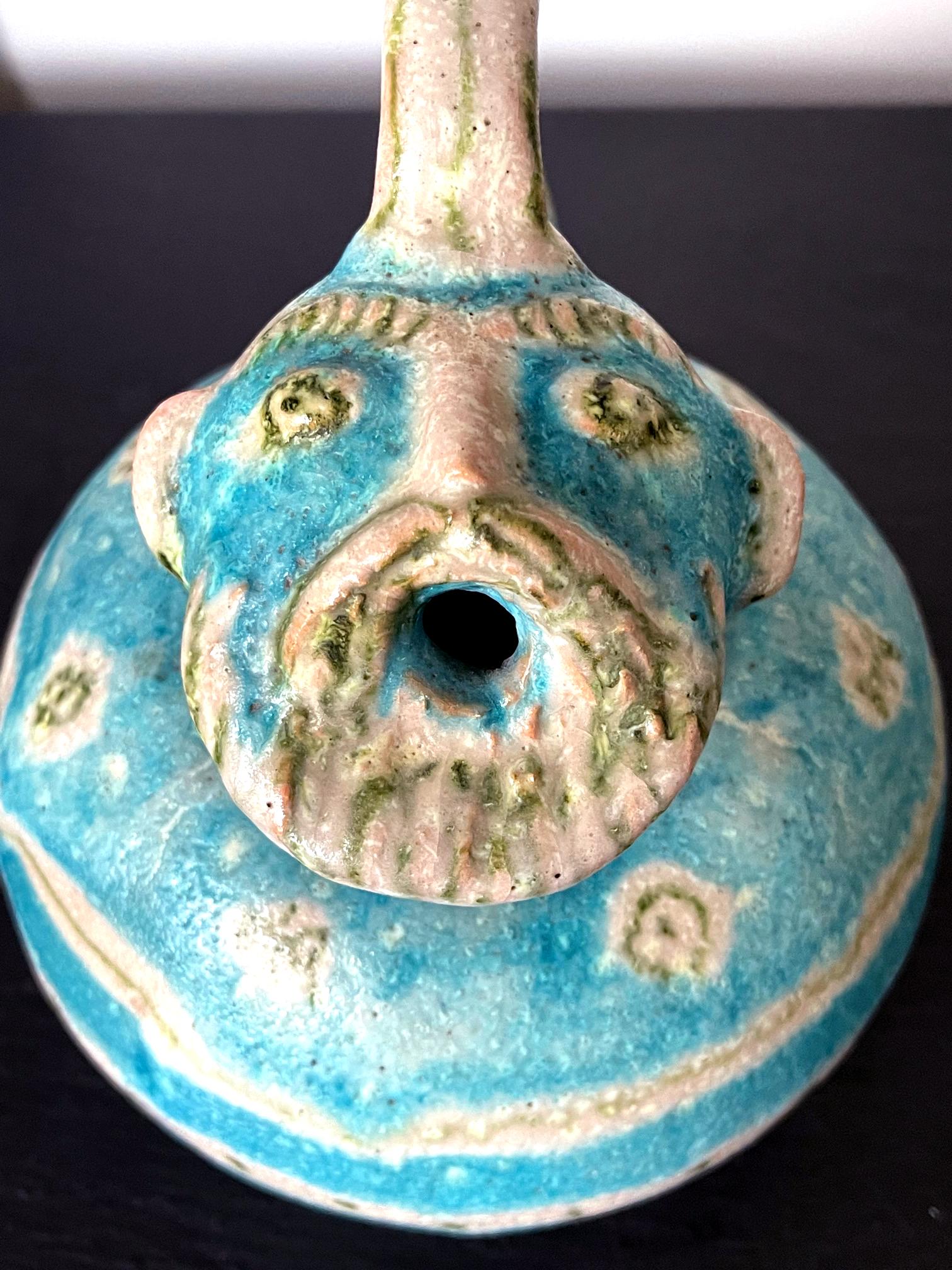 Italian Glazed Stoneware Anthropomorphic Pitcher by Guido Gambone 4