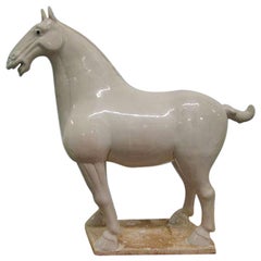 Italian Glazed Terra Cotta Horse Sculpture