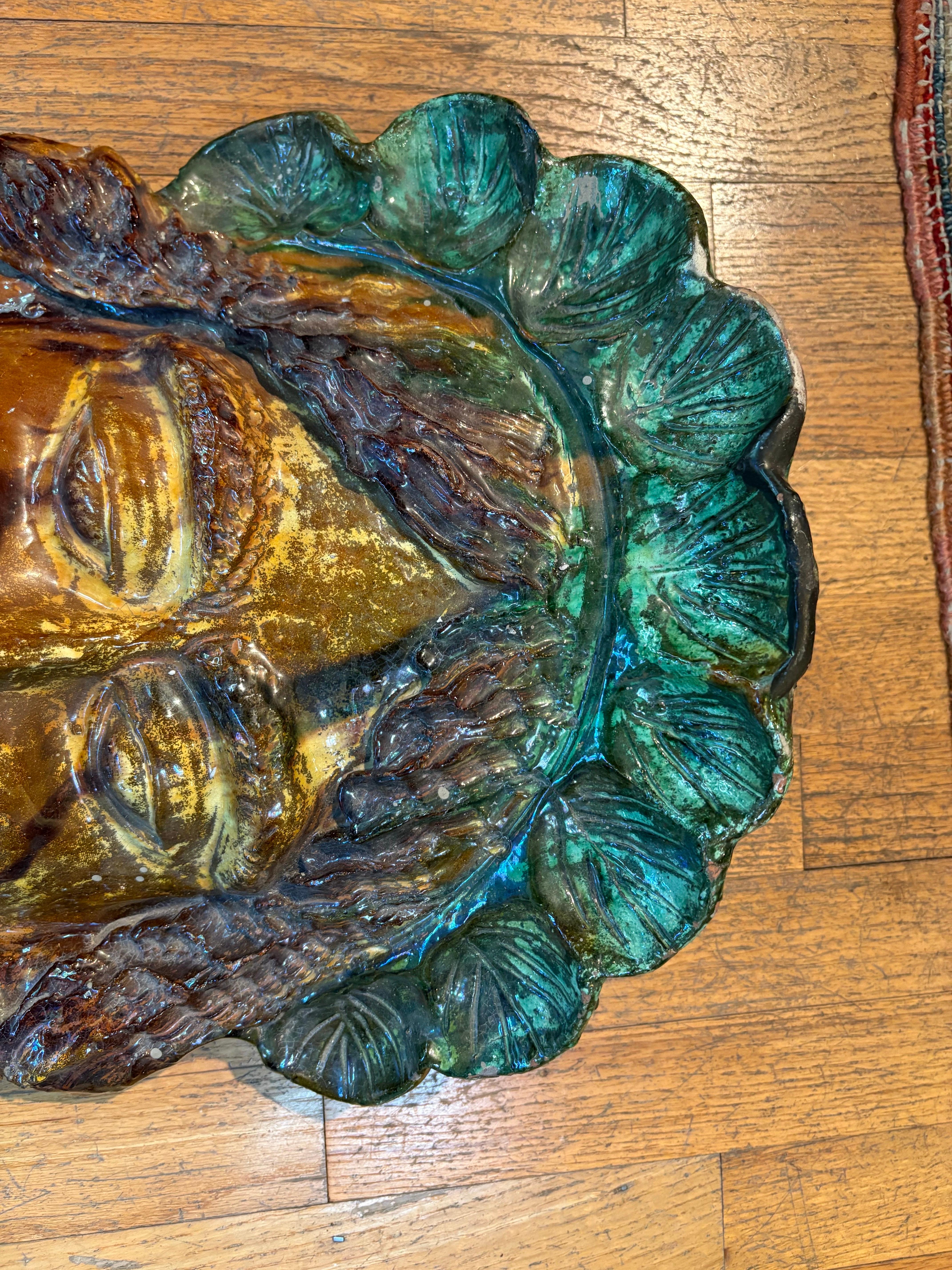 Scultura di testa in terracotta smaltata italiana in vendita 1