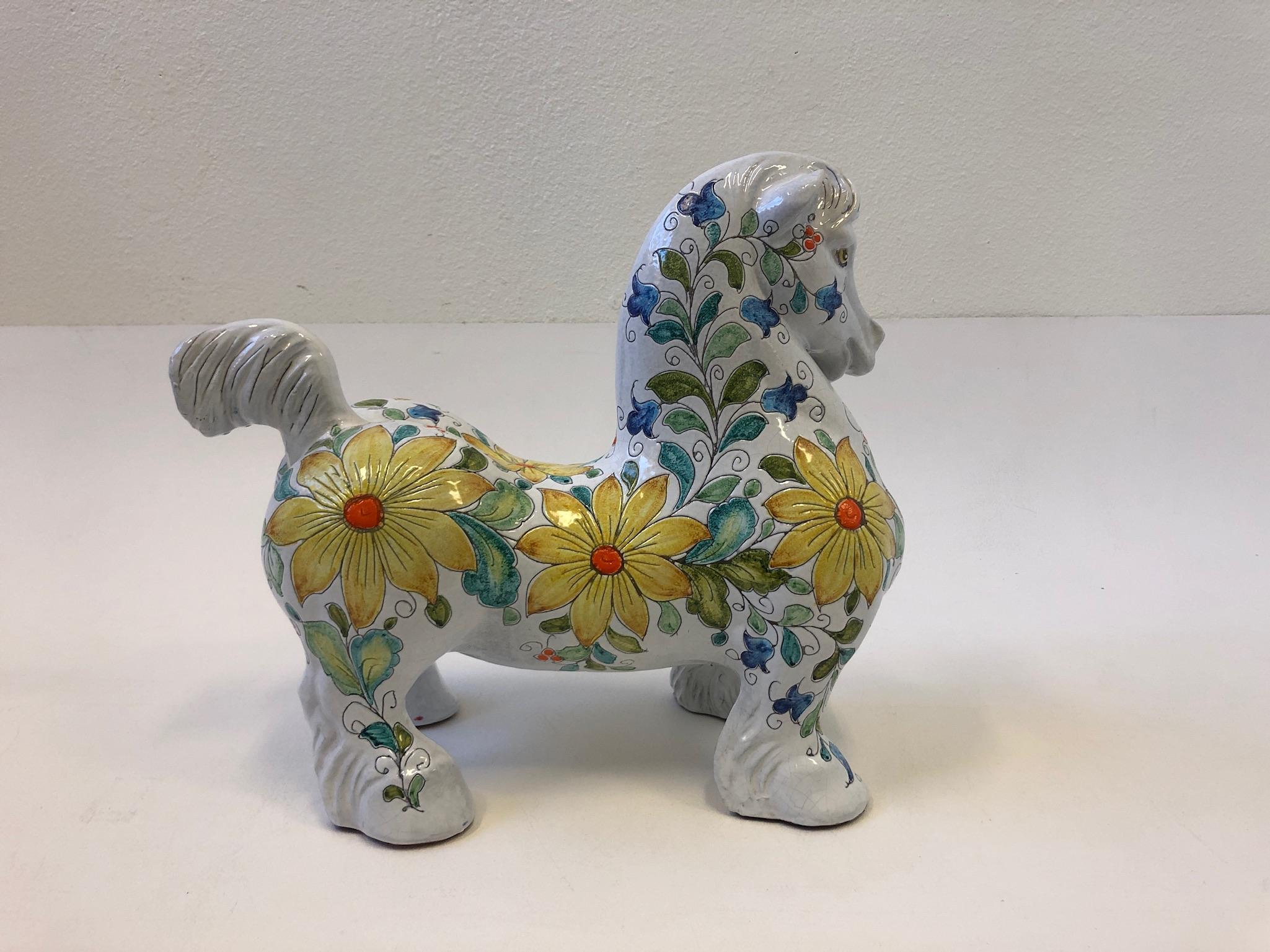 italian pottery horse