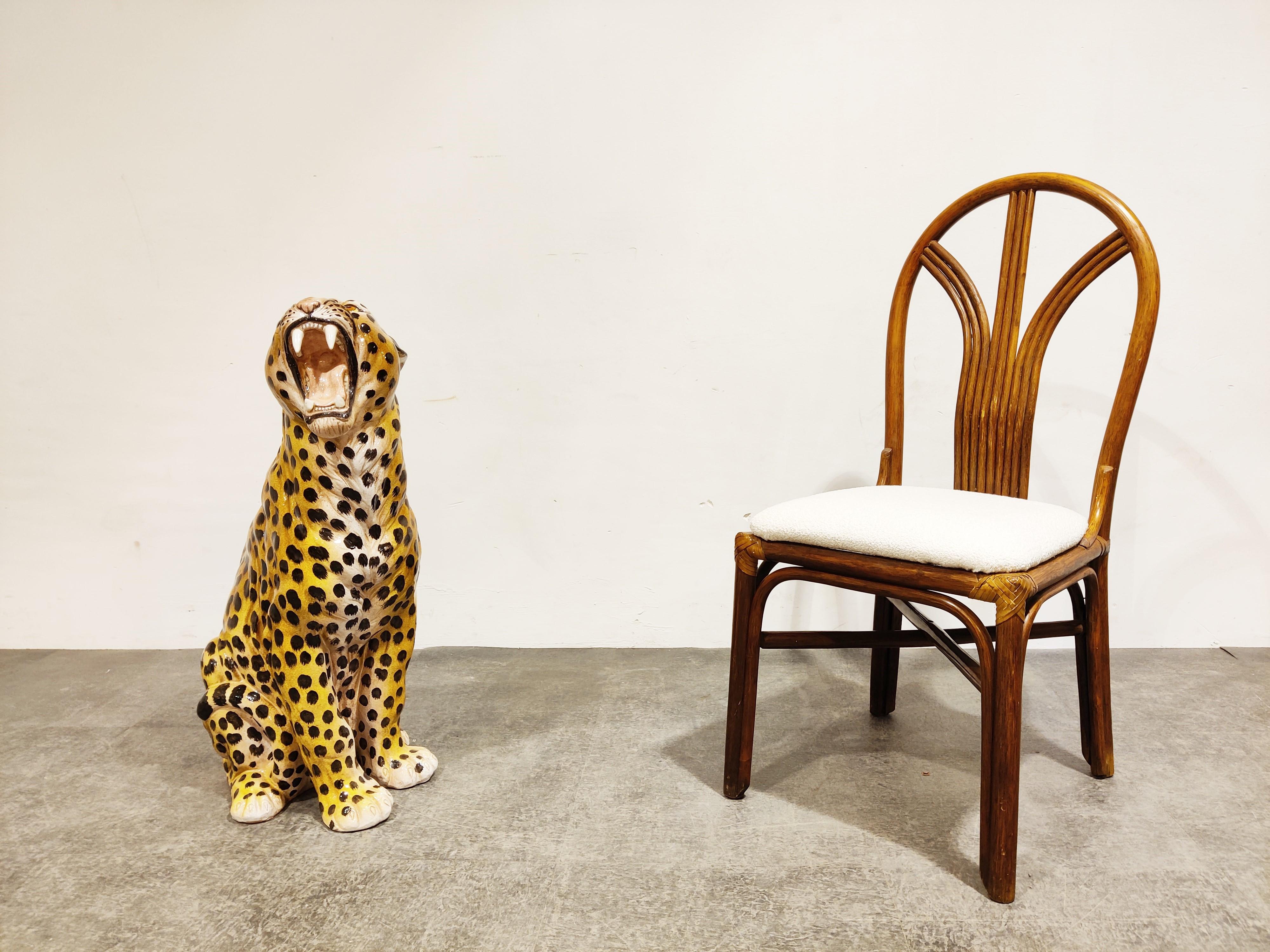 Italian Glazed Terracotta Leopard Figure, 1960s 1