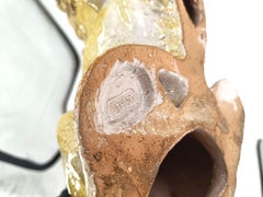 Italian Glazed Terracotta Lion sculpture, 1960s