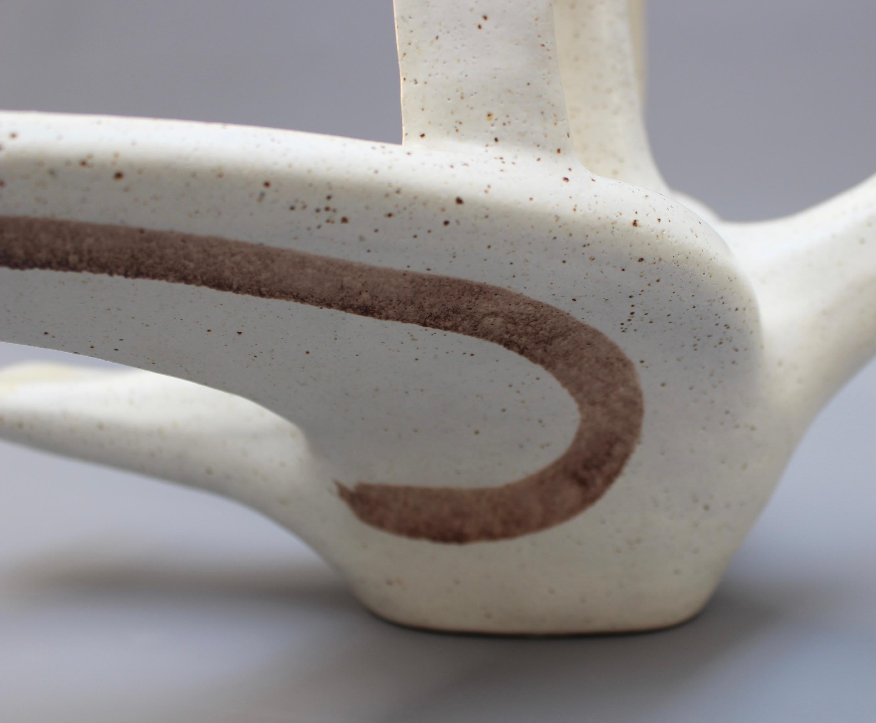 Italian Glazed Zoomorphic Ceramic Pitcher by Bruno Gambone 'circa 1970s' For Sale 9