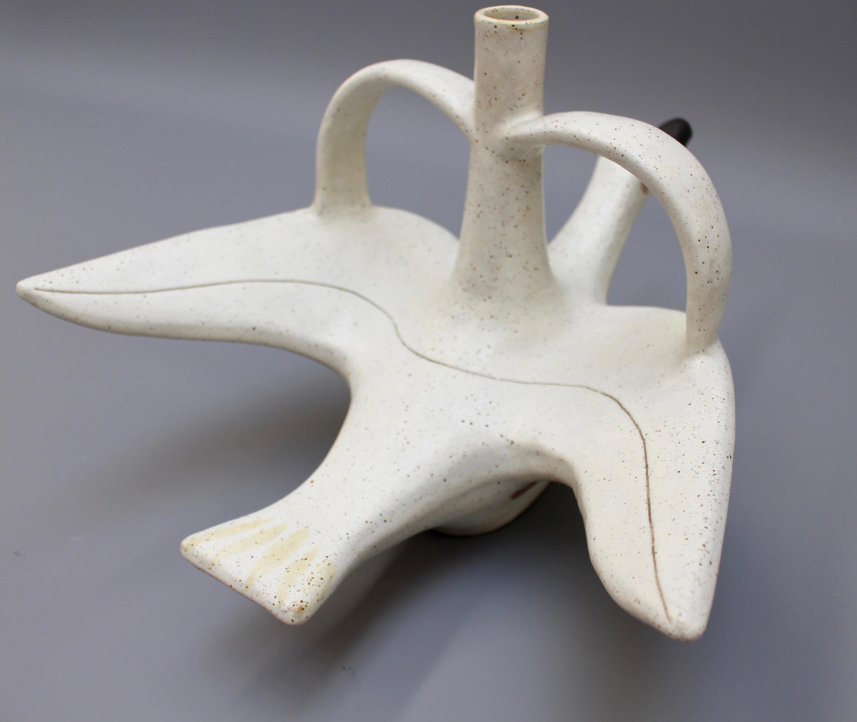 Italian Glazed Zoomorphic Ceramic Pitcher by Bruno Gambone 'circa 1970s' For Sale 10