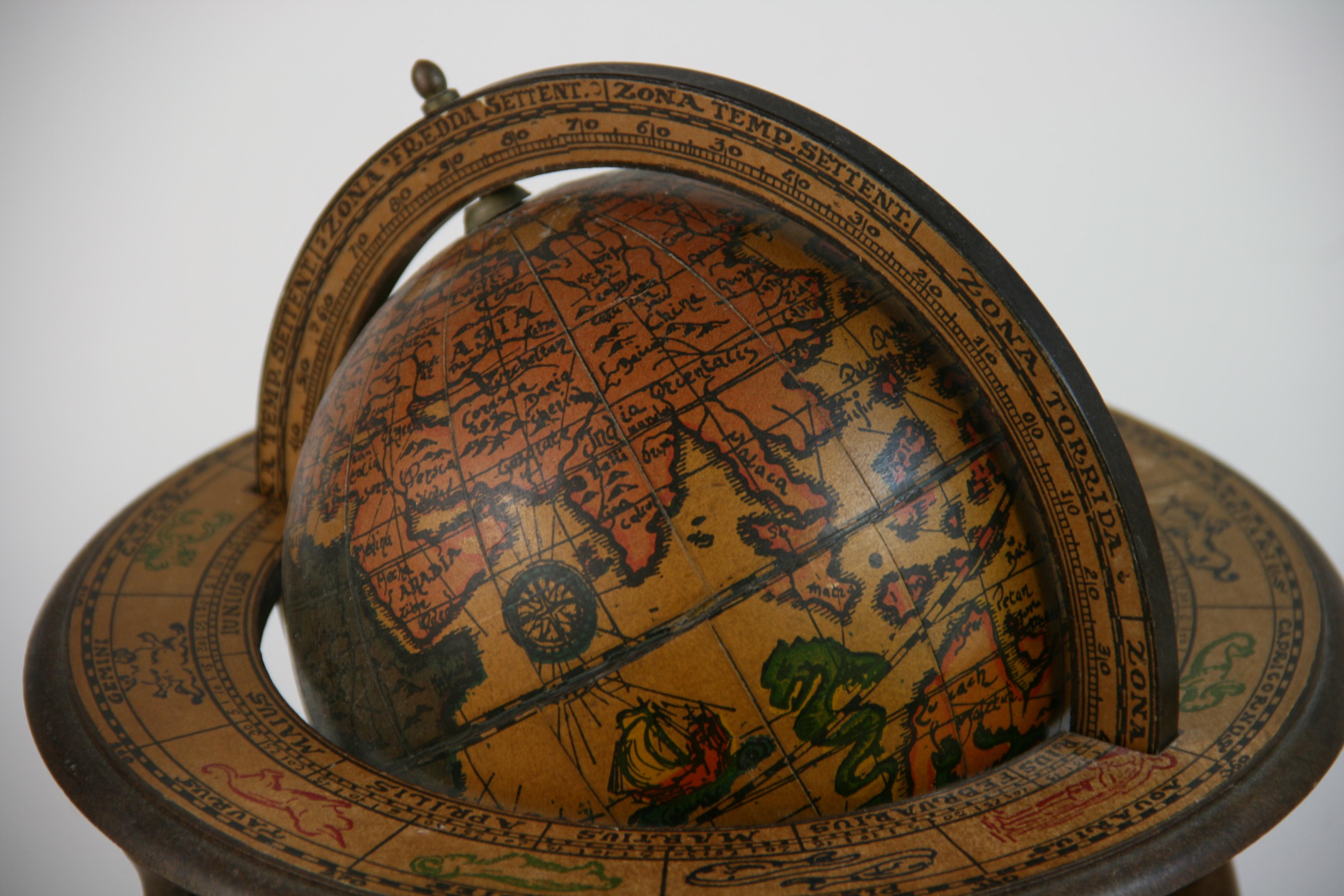 Italian Globe with Astrological Signs 2