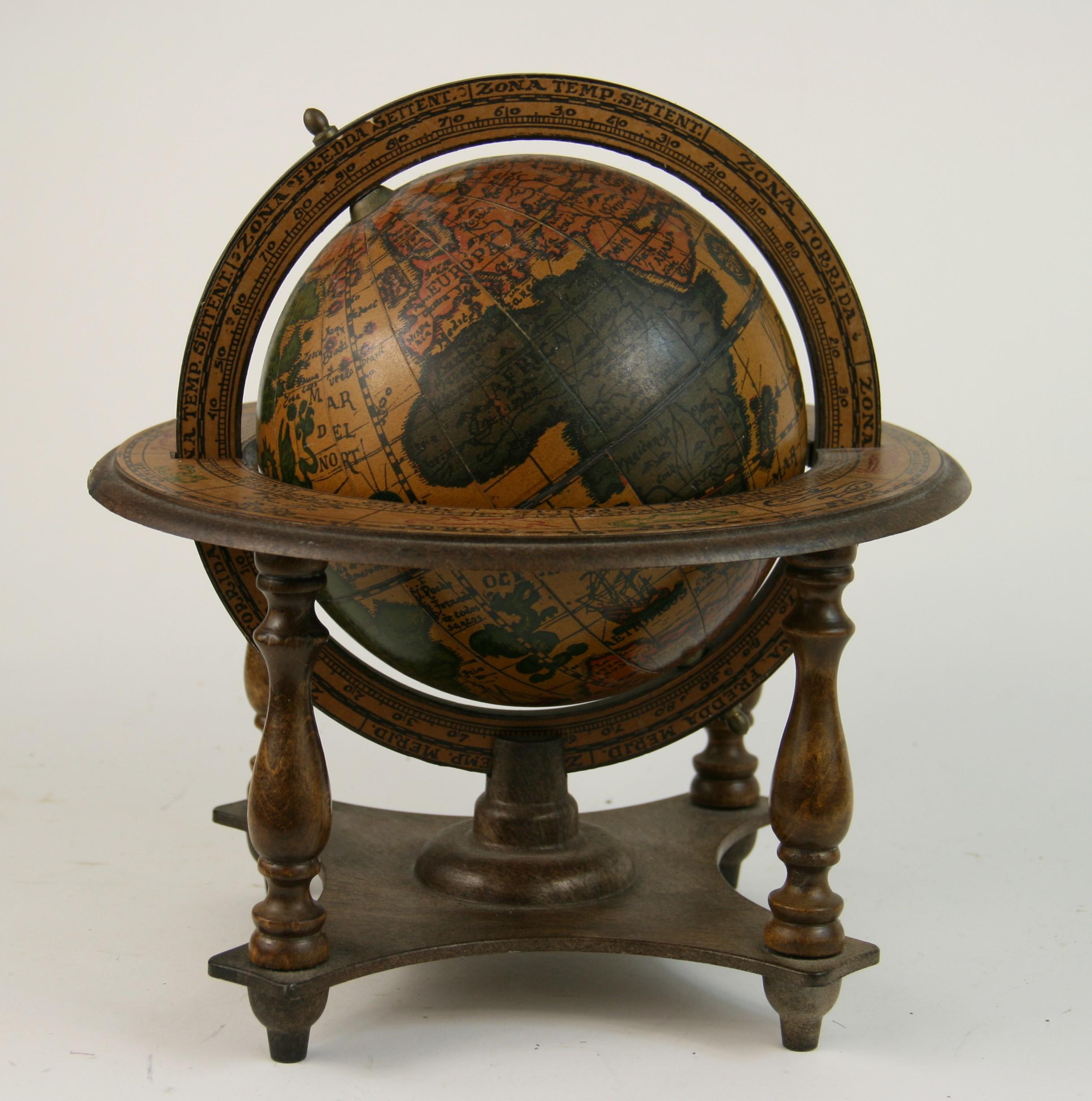 old world globe made in italy
