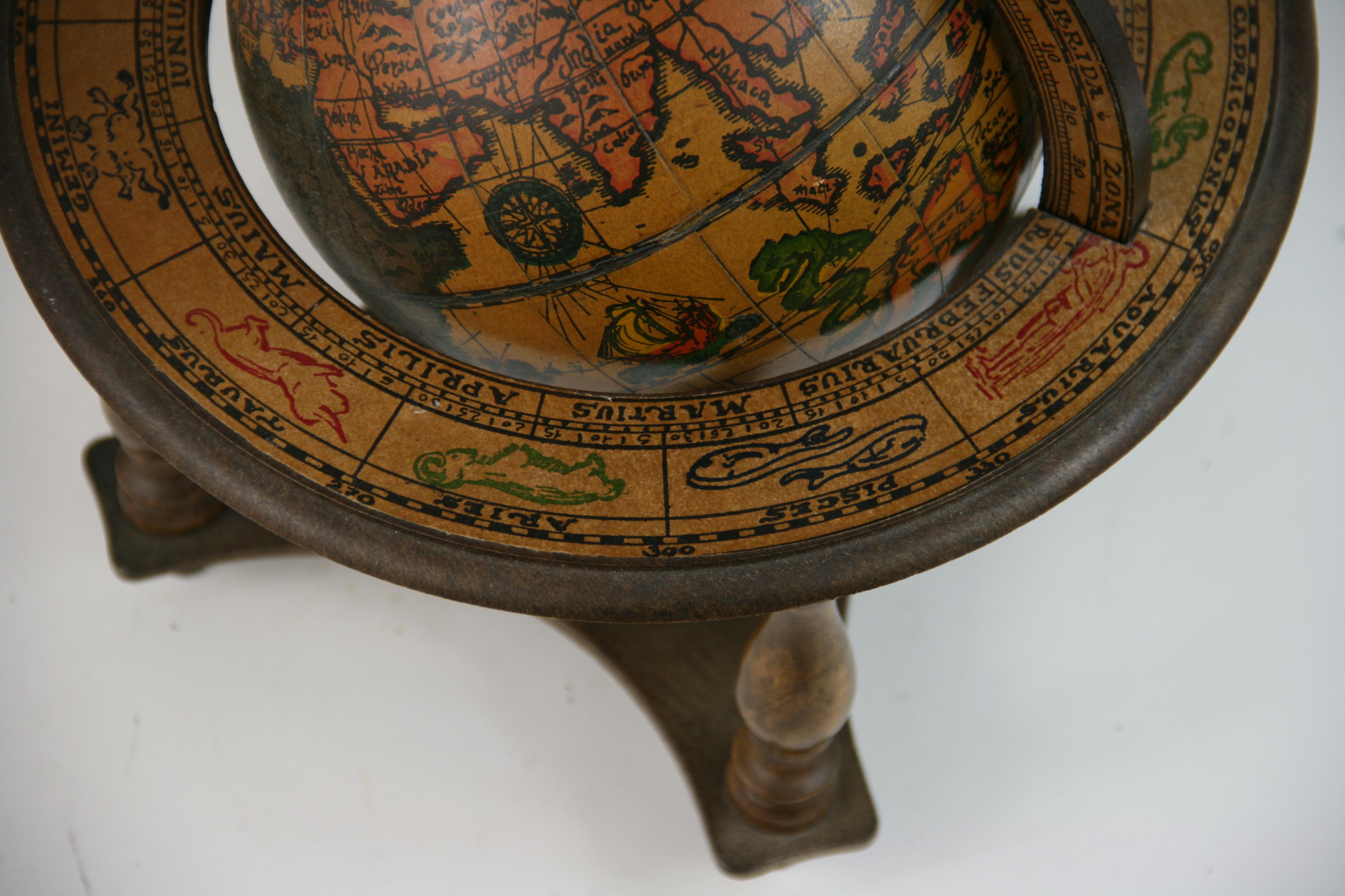 Italian Globe with Astrological Signs 1