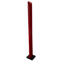 Italian Glossy  Red Floor Lamp by Gianfranco Frattini