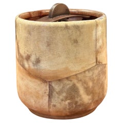 Italian Goatskin Wrapped Parchment and Teak Humidor by Aldo Tura