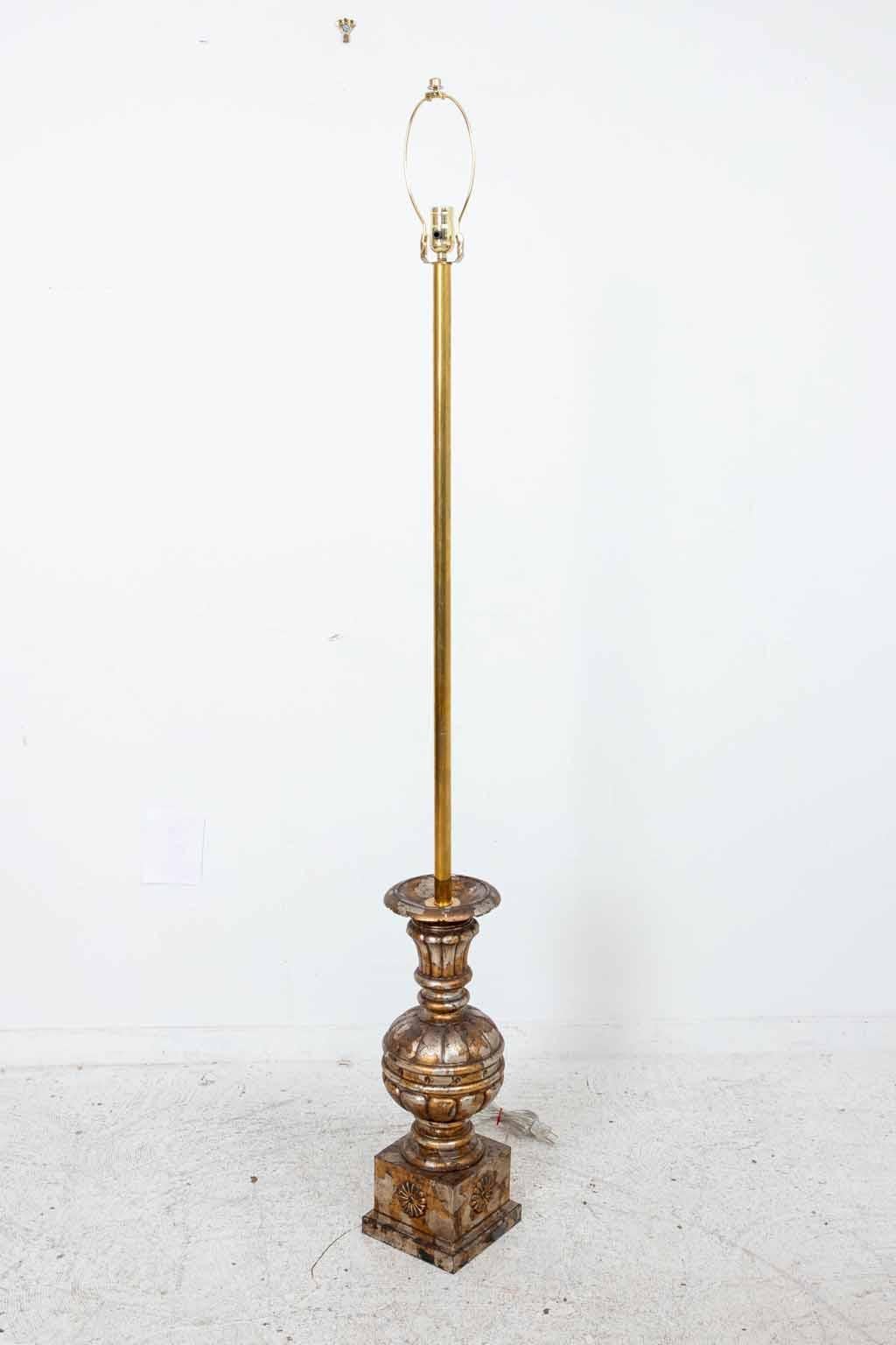 Lampadaire italien doré et argenté Bon état - En vente à New York, NY