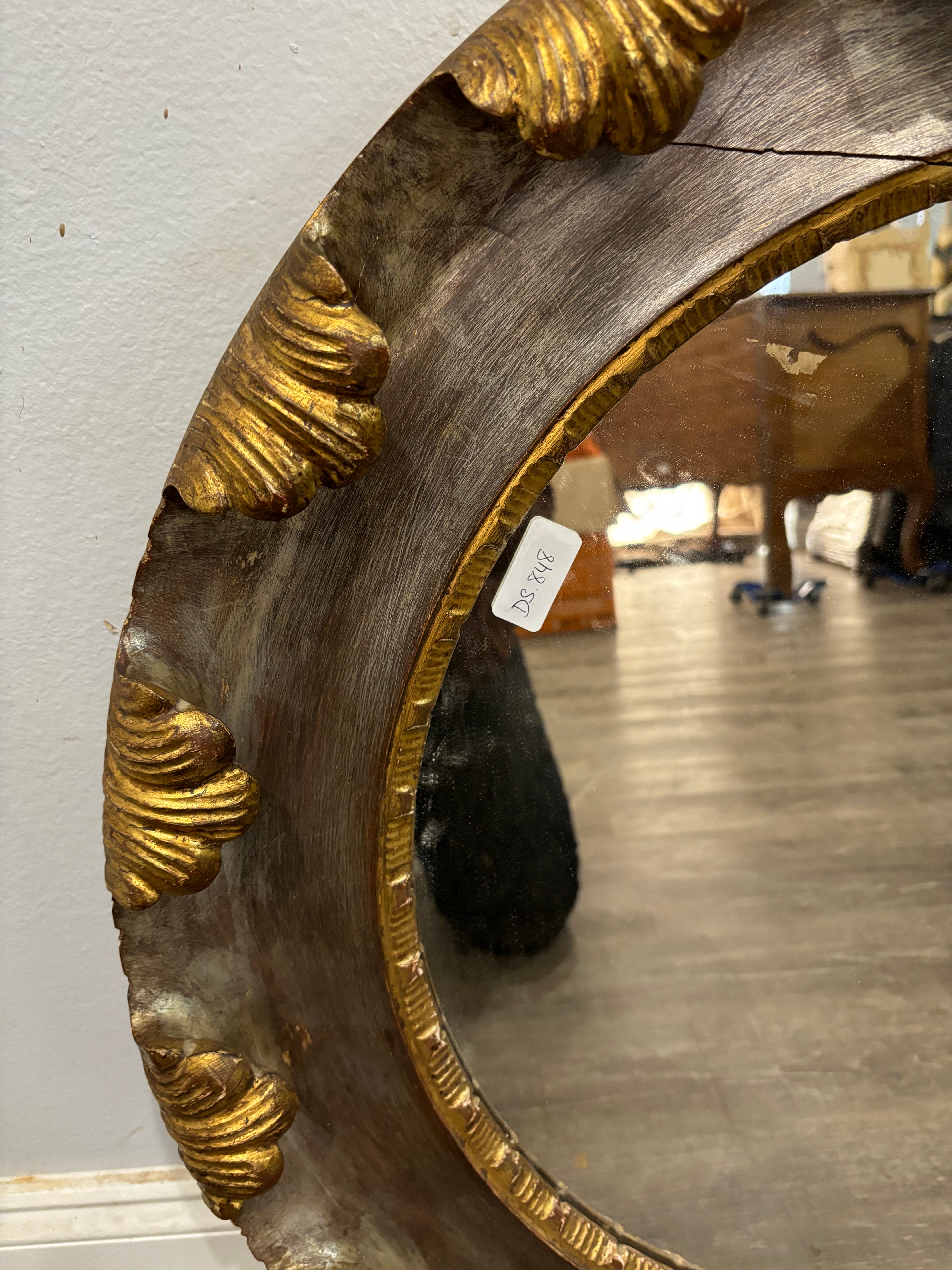 Italienischer Sonnenschliff-Spiegel in Gold und Silber im Angebot 3