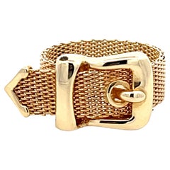 Italian Gold Belt Ring in 14K Yellow Gold