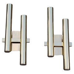 Scultura minimalista italiana in ottone dorato Sciolari Design