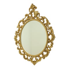 Italian Gold Crested Mirror Classic Rococo Style 86cm