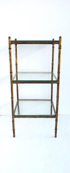 Italian Gold Gilt Storage Stand Shelves Étagère