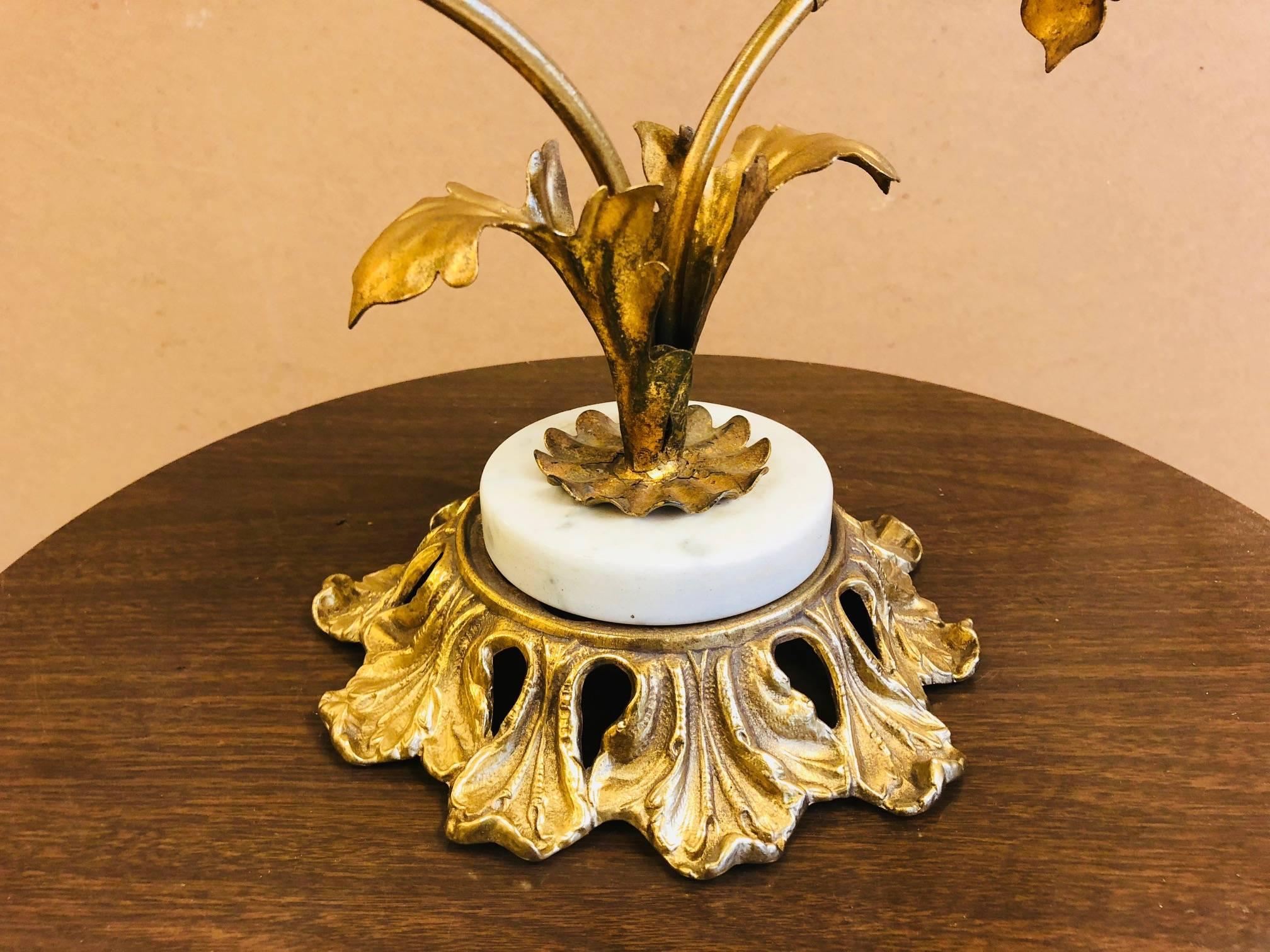 Mid-20th Century Italian Gold Gilt Vanity or Table Mirror