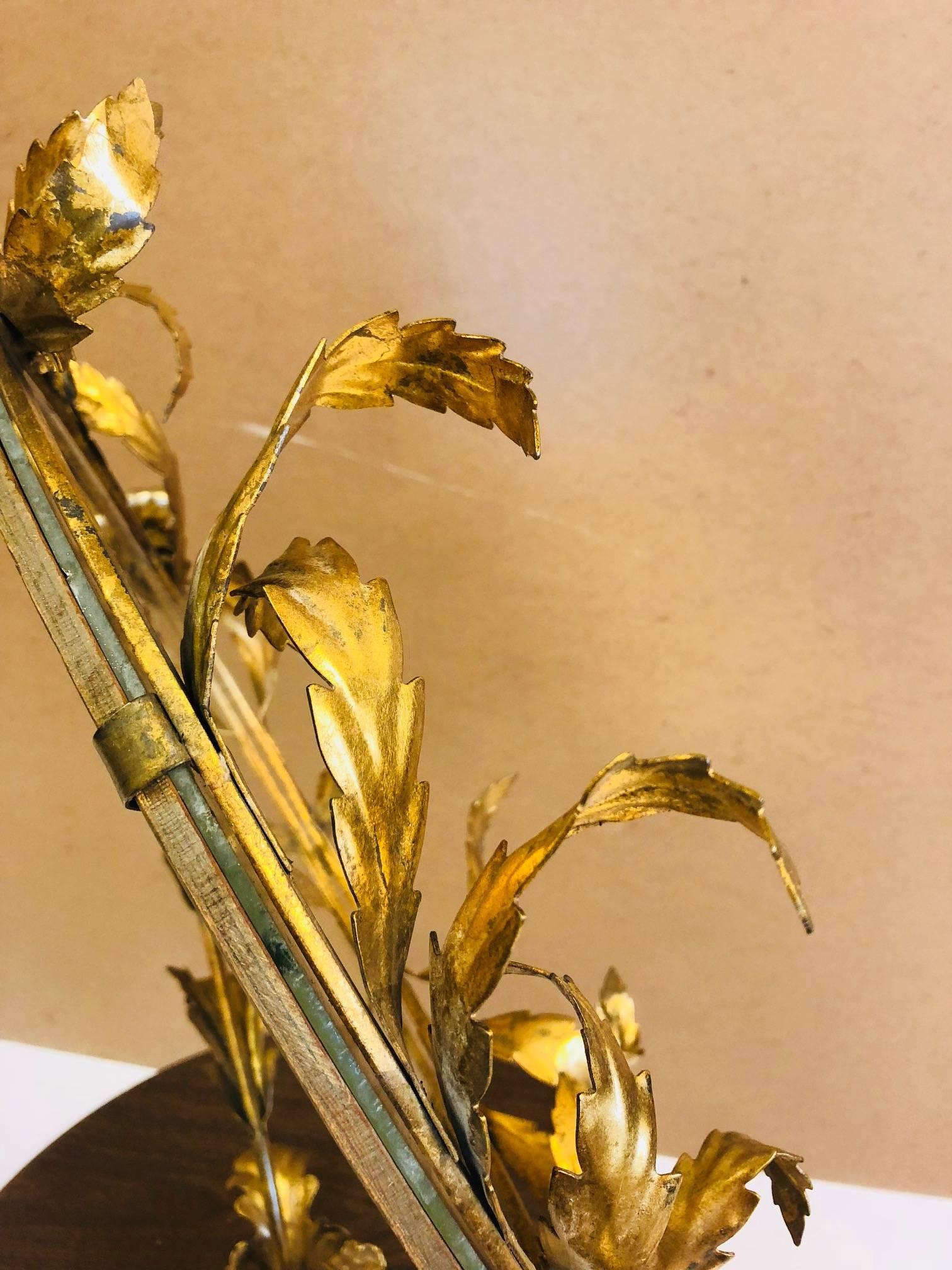 Metal Italian Gold Gilt Vanity or Table Mirror