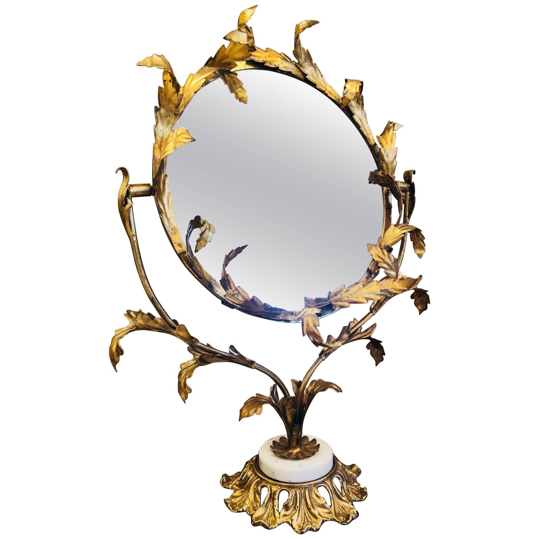 Italian Gold Gilt Vanity or Table Mirror