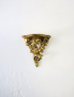 Italian Gold Gilt Wall Shelf in the Rococo Style