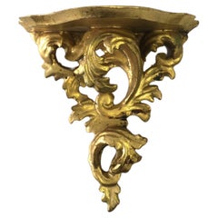 Italian Gold Gilt Wall Shelf in the Rococo Style