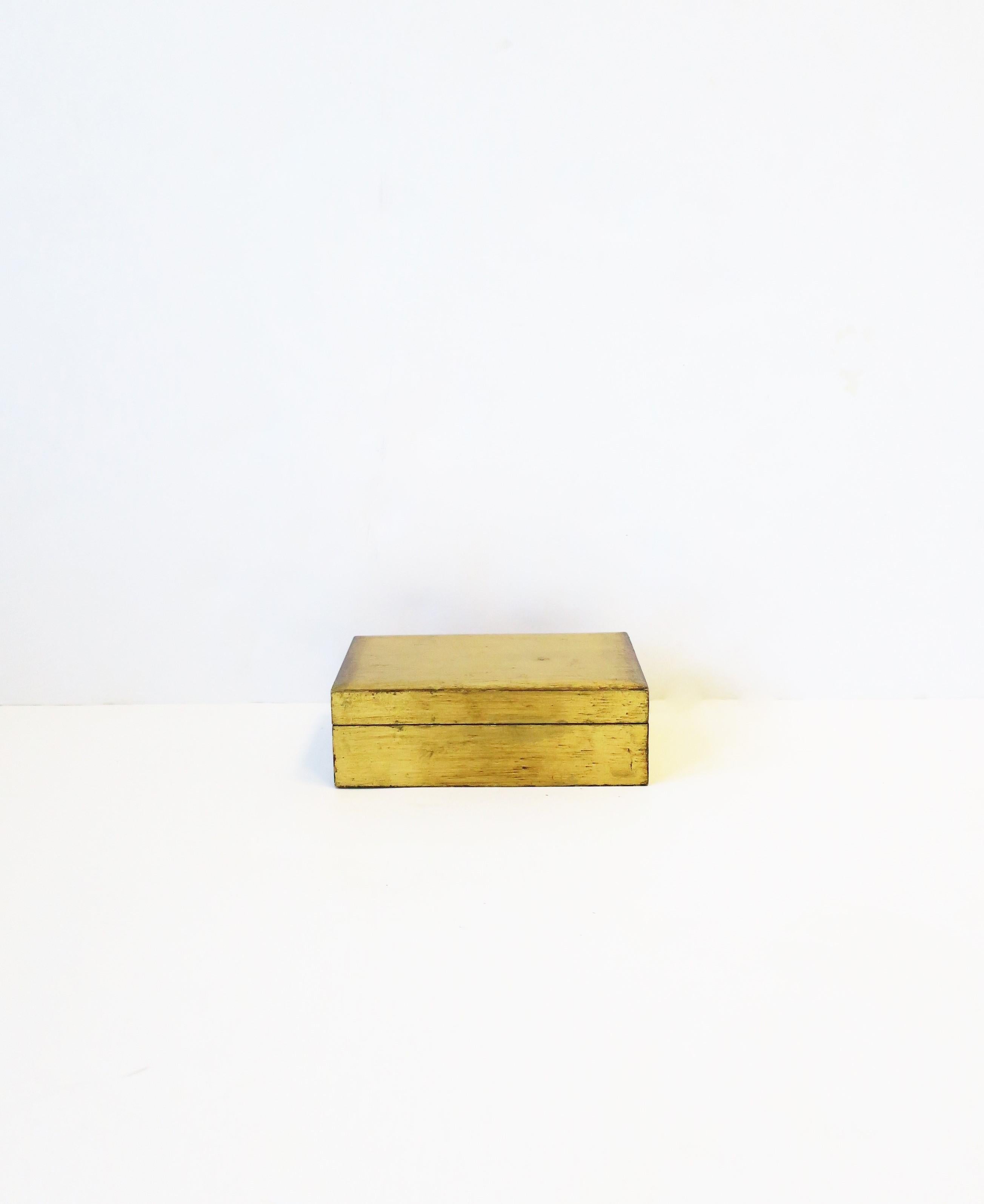 Modern Italian Gold Giltwood Box