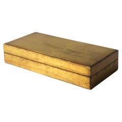 Caja para joyas o baratijas italiana de madera dorada dorada