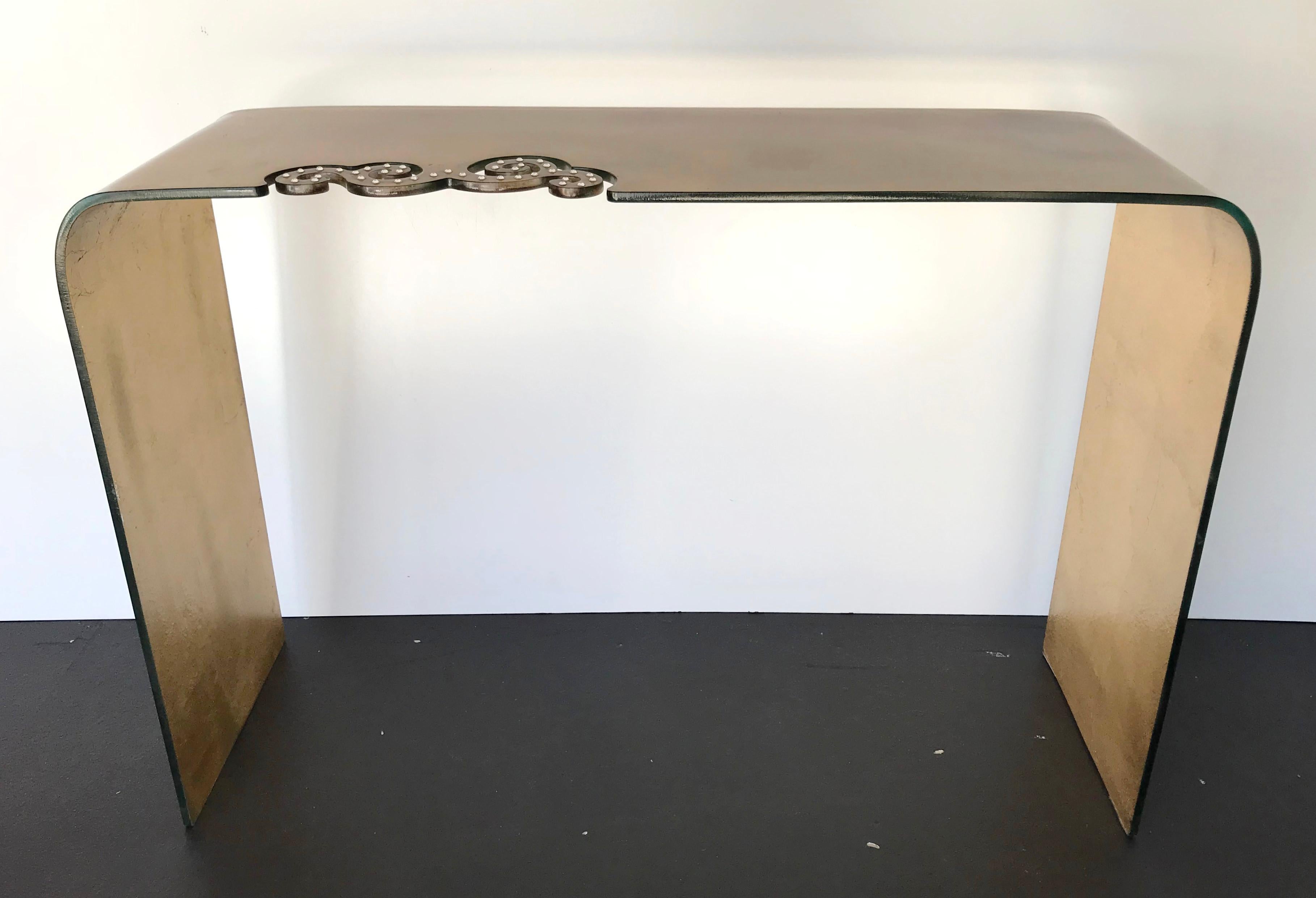 Italian glass console table decorated with Swarovski Strass crystals / Made in Italy in the 1980s
Measures: Height 28.5 inches / width 41.5 inches / depth 14 inches
1 in stock in Palm Springs ON FINAL CLEARANCE SALE for $899!!!
Order Reference #: