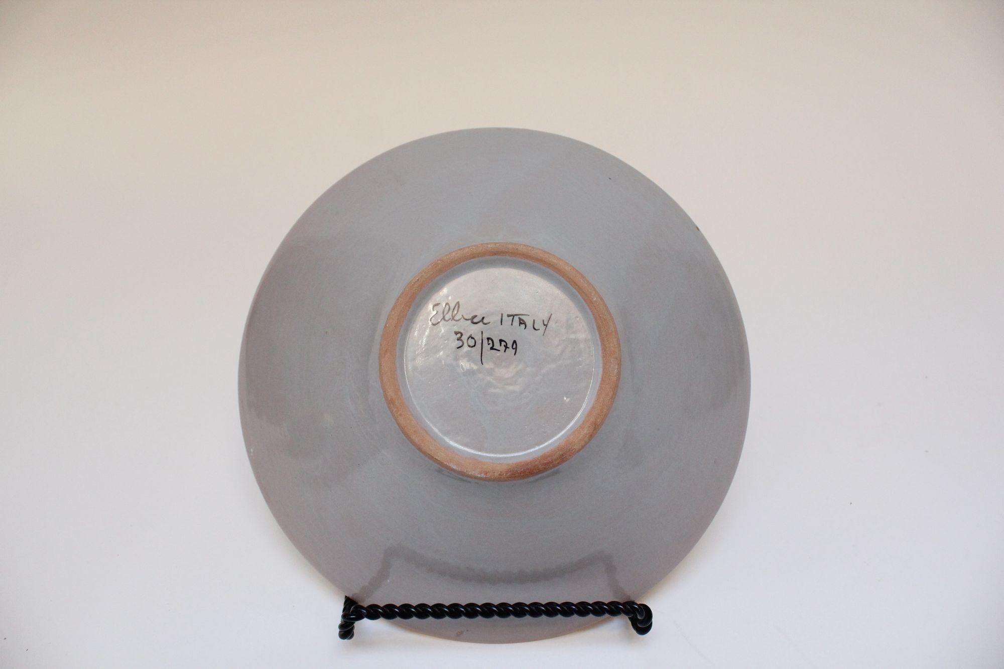 Ceramica Caricatore italiano inciso e smaltato in oro dei Fratelli Fanciullacci per Elbee in vendita