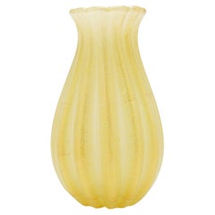 Italian gold infused blown glass vase, c. 1950's