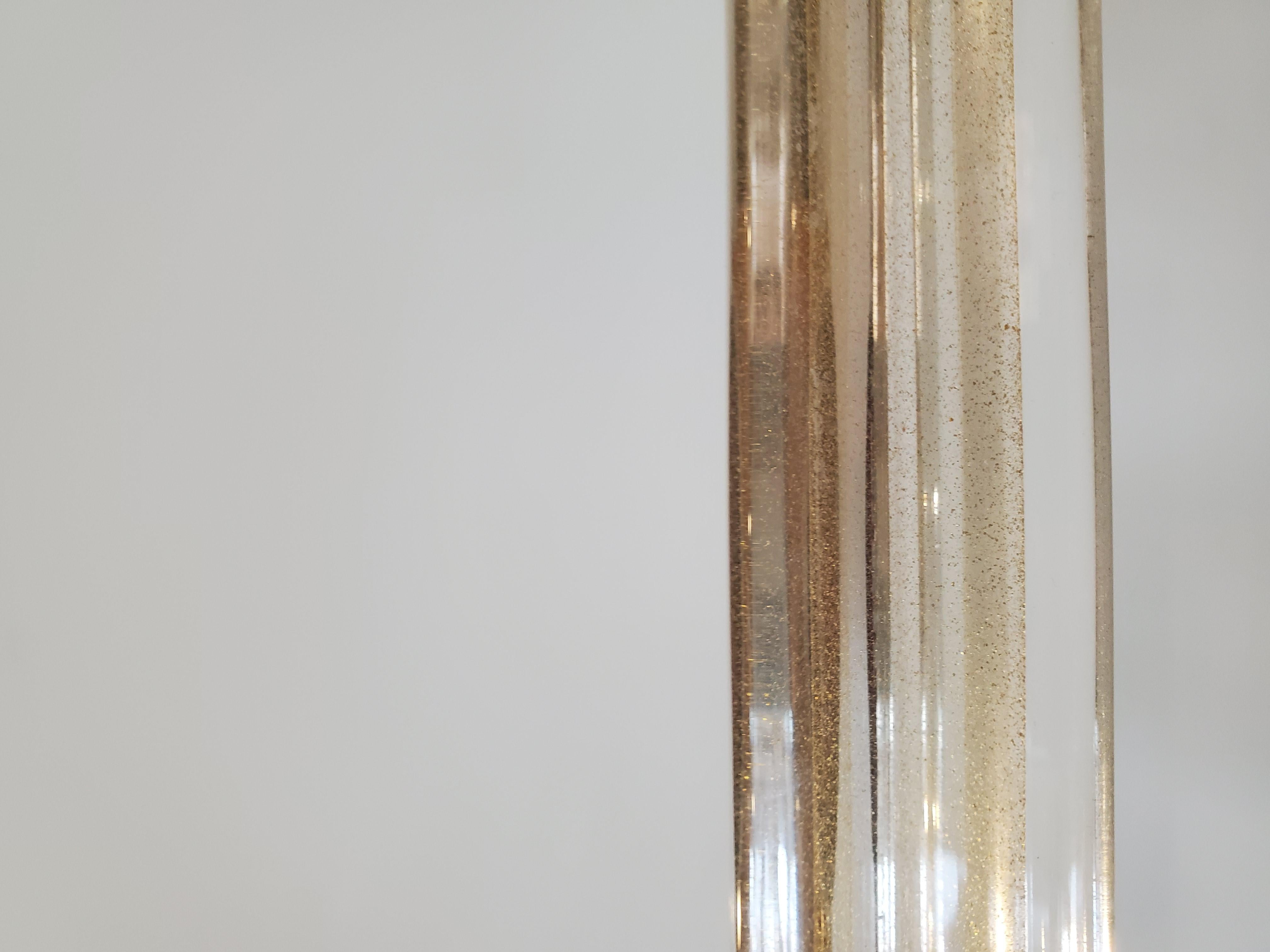 Modern Italian Gold Infused Murano Glass and Brass Sputnik Chandelier