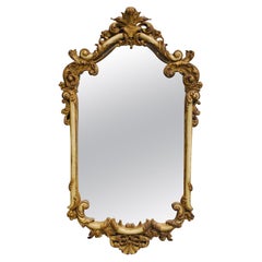 Italian Gold Leaf Gilt Baroque Mirror with Rich Ornamentation