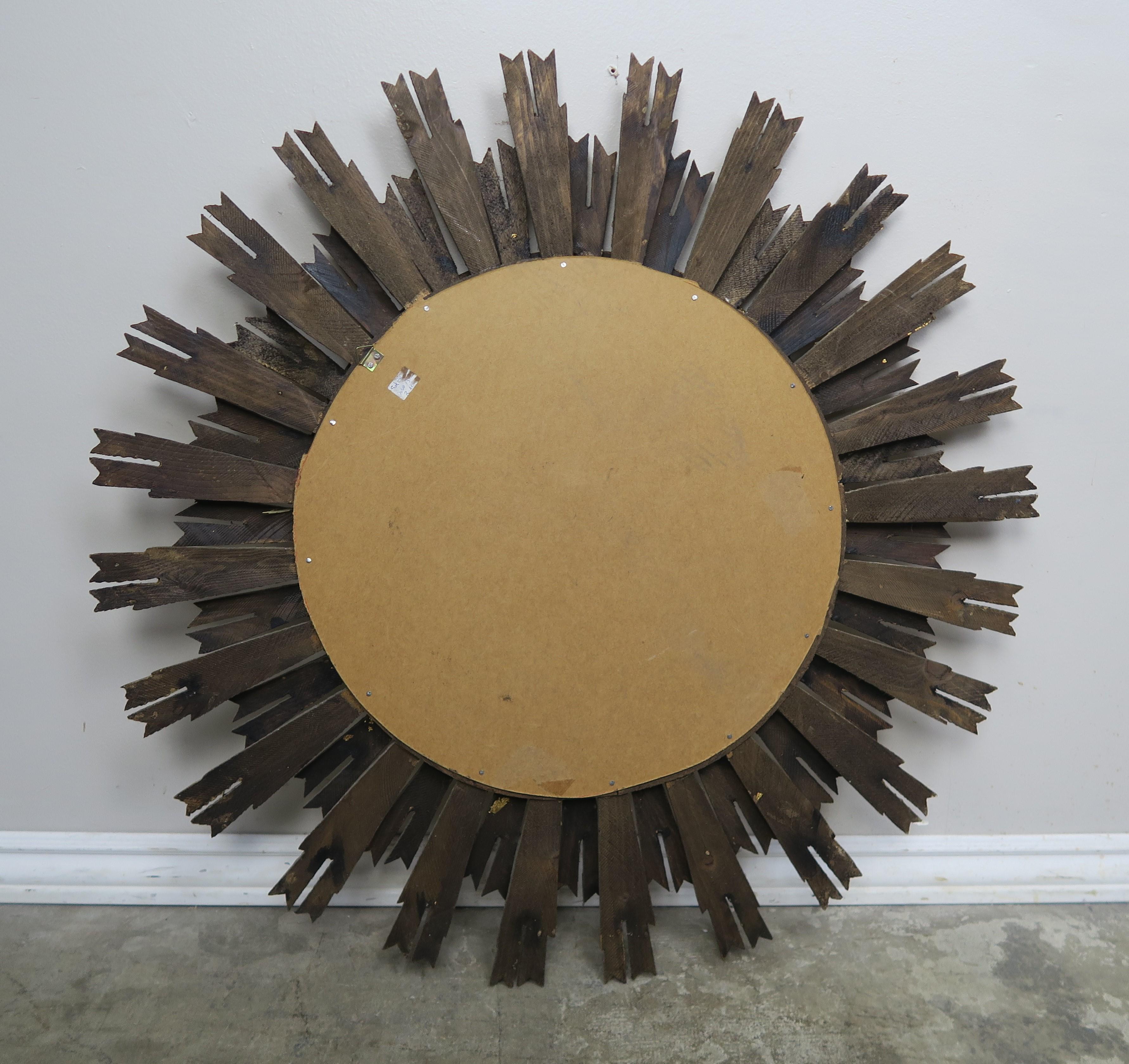 Italian Gold Leaf Sunburst Mirror, circa 1930s 5