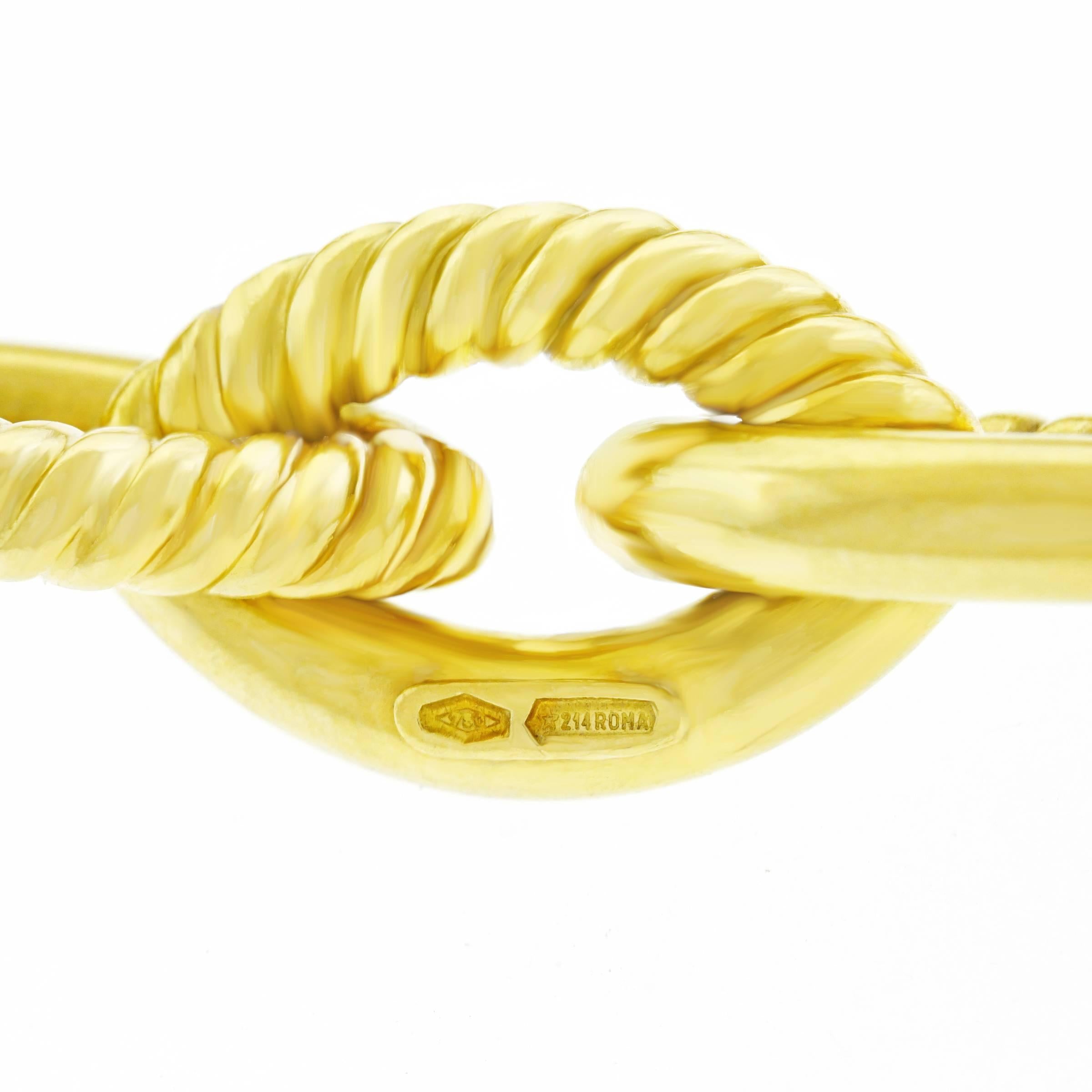 Women's or Men's Italian Gold Link Bracelet