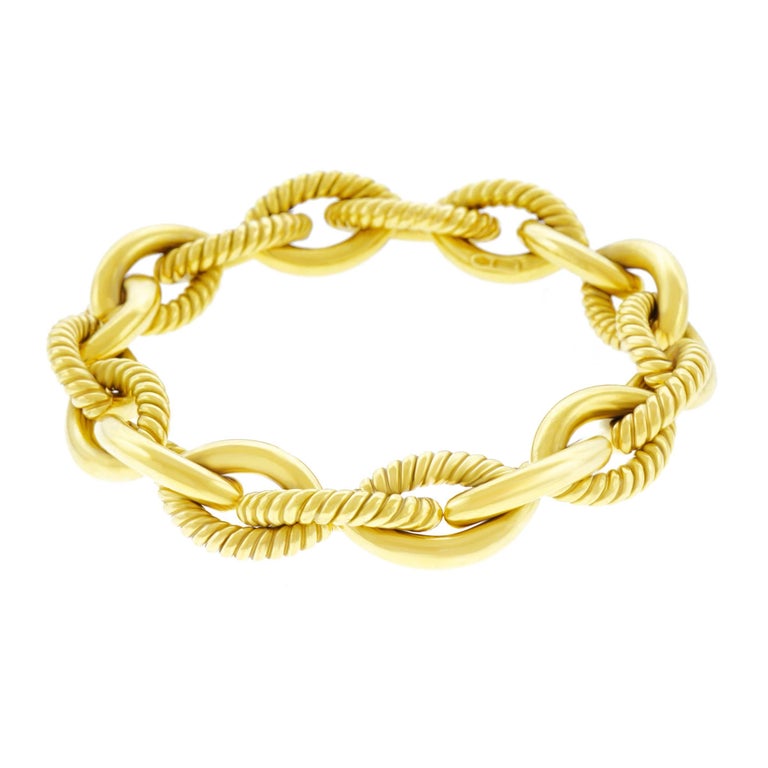 Italian Gold Link Bracelet at 1stDibs italian link bracelet