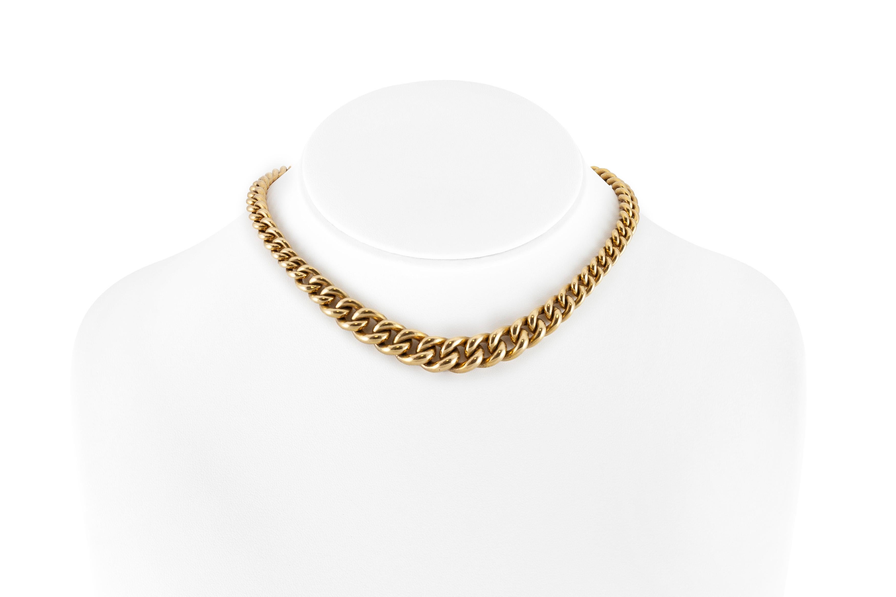 Women's or Men's Italian Gold Link Necklace