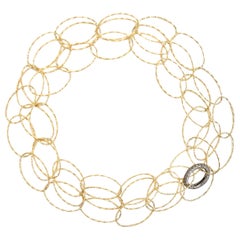 Collier ovale en or italien