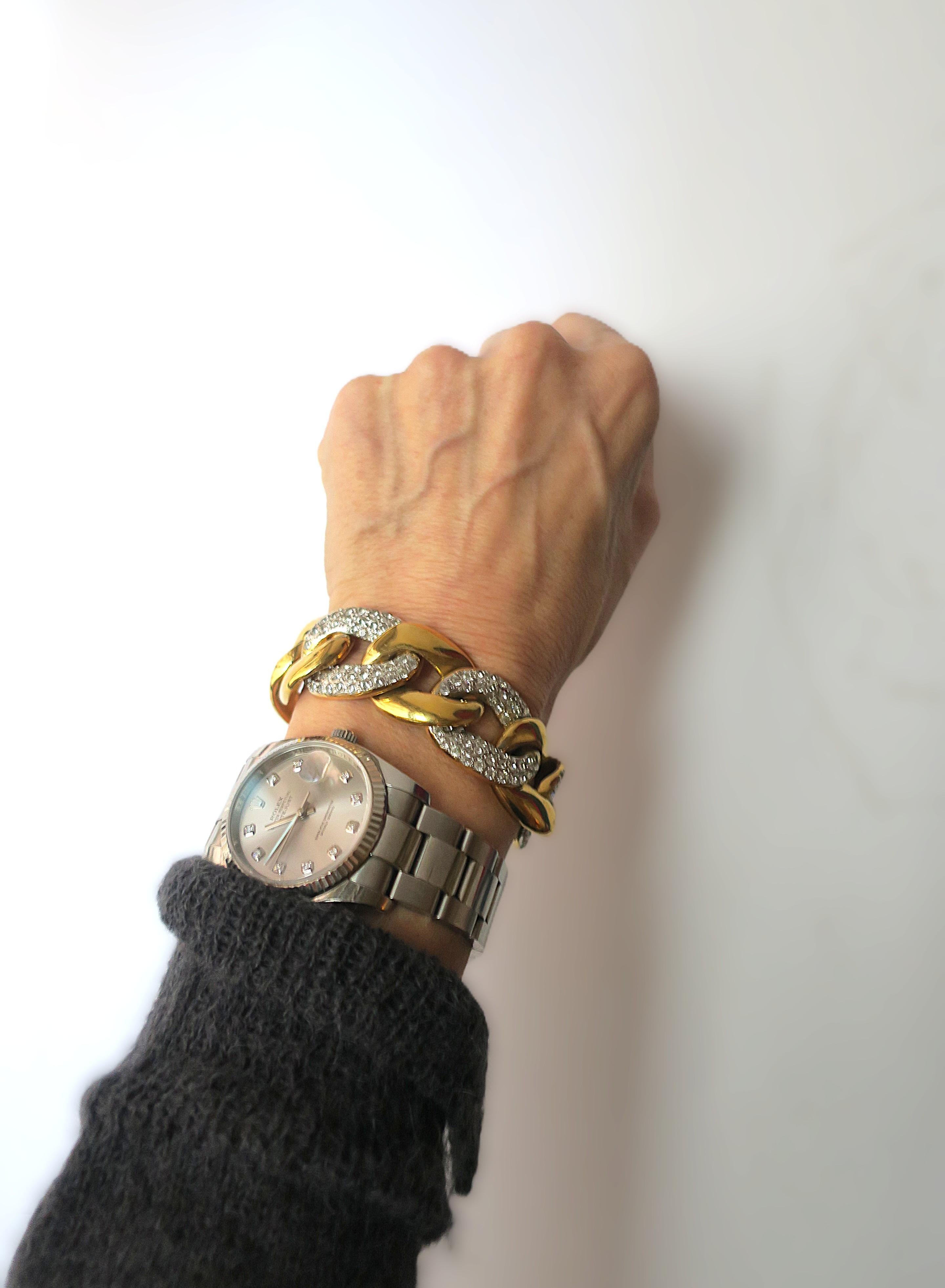 Taille ronde Bracelet italien dans le style de Seaman Schepps en vente