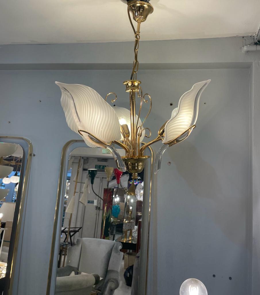 Italian Gold Plated Chandelier, 1960s For Sale 3