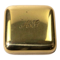 Italian Gold-Plated Metal Trinket or Pill Box by F. Jacovitti, Rome, 1960s